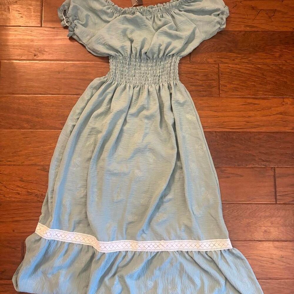 Free-people Women's Blue and Green Dress